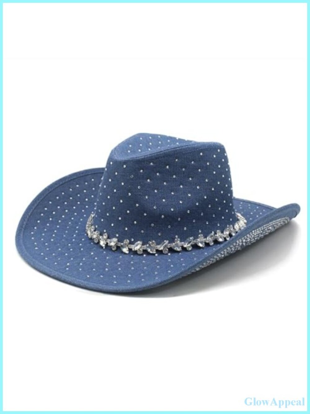 Rhinestone Cowboy Hat for Women Cowgirl Glitter Felt Western Party